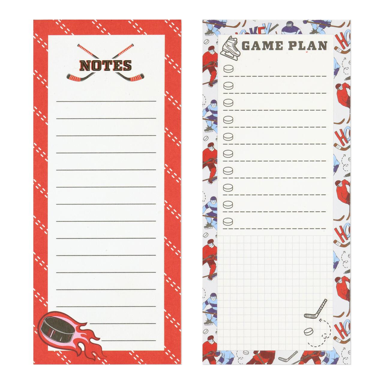 Assorted 4" x 8" Hockey Magnetic Notepad, 1pc. by Fab Finds